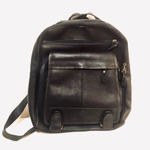New Ecuadorian leather black unisex backpack